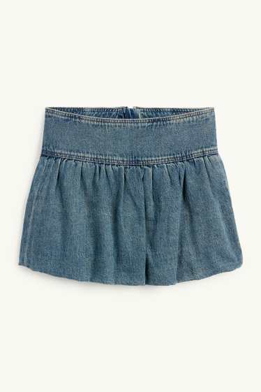 Femei - Fustă mini din denim - denim-albastru