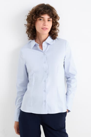 Dames - Business-blouse - lichtblauw