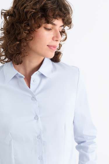 Dames - Business-blouse - lichtblauw