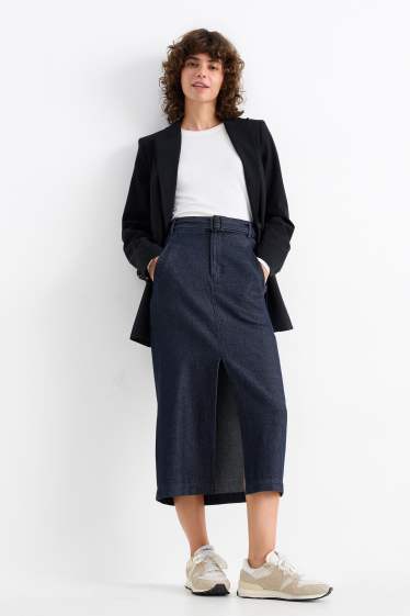 Dames - Spijkerrok - jeansdonkerblauw