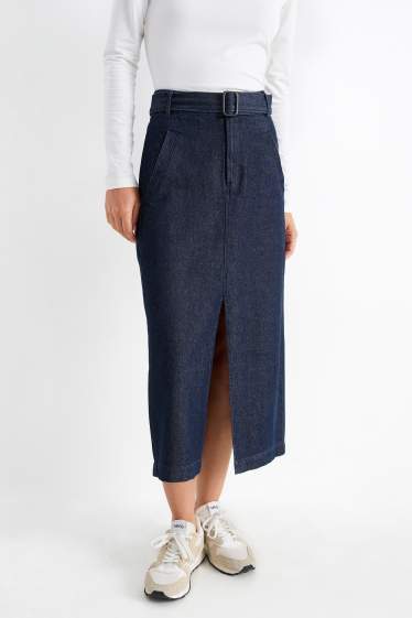 Dames - Spijkerrok - jeansdonkerblauw