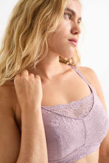 Femei - Sutien post-mastectomie fără armătură - violet deschis