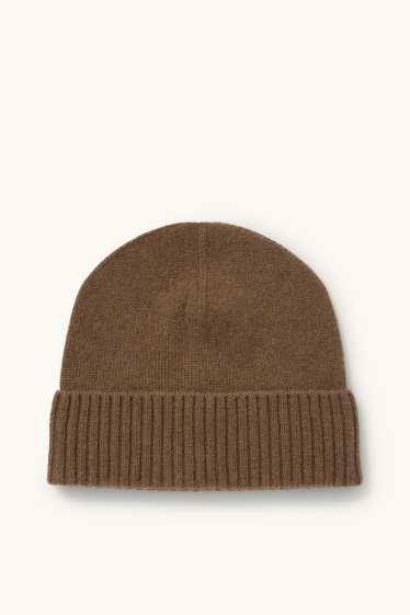 Hommes - Beanie en cachemire - marron