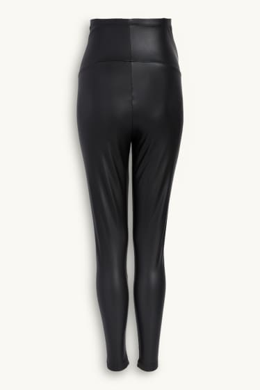 Dames - Zwangerschapslegging - imitatieleer - zwart