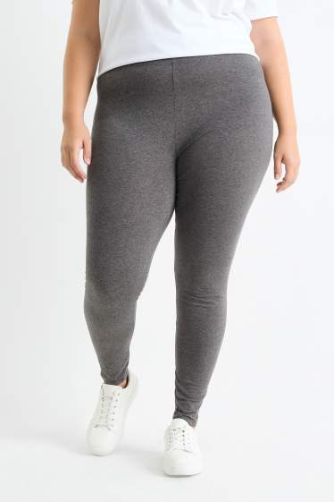 Femmes - Lot de 2 - leggings - gris foncé