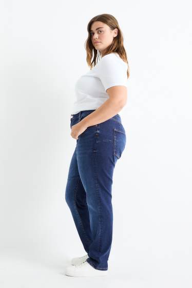 Damen - Slim Jeans - Mid Waist - Shaping-Jeans - Flex - LYCRA® - dunkeljeansblau
