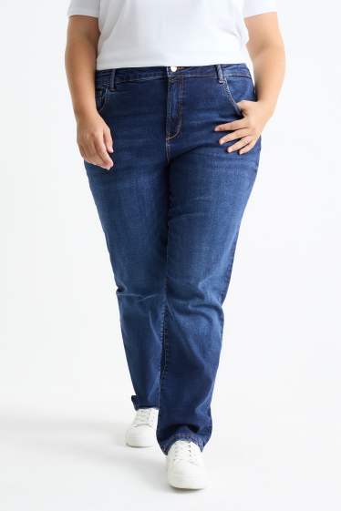 Damen - Slim Jeans - Mid Waist - Shaping-Jeans - Flex - LYCRA® - dunkeljeansblau