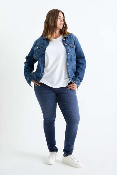 Femei - Skinny jeans - talie medie - jeans modelatori - LYCRA® - denim-albastru