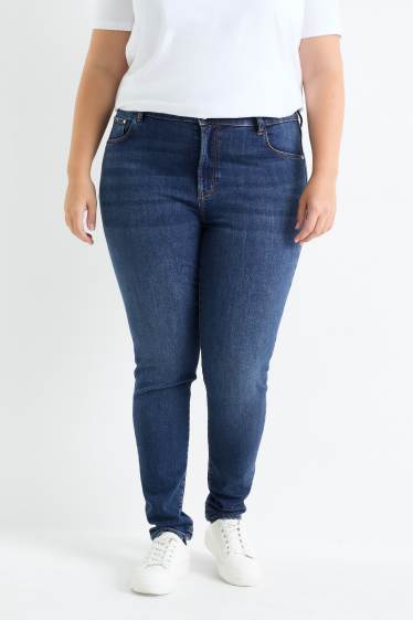 Femei - Skinny jeans - talie medie - jeans modelatori - LYCRA® - denim-albastru