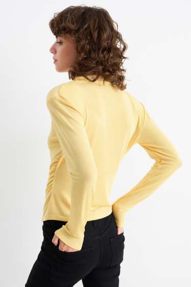 Donna - Maglia a maniche lunghe - giallo