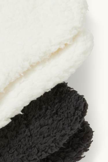 Dames - Set van 2 paar - sokken - zwart / wit