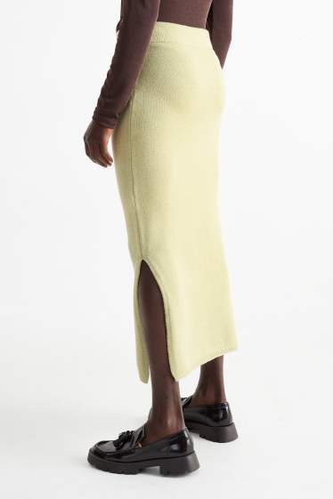 Femmes - Jupe en maille - vert menthe