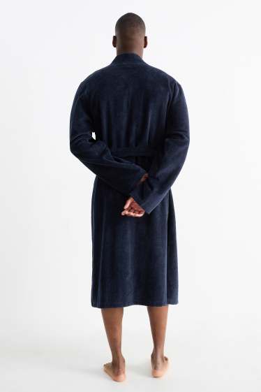 Herren - Frottee-Bademantel - dunkelblau