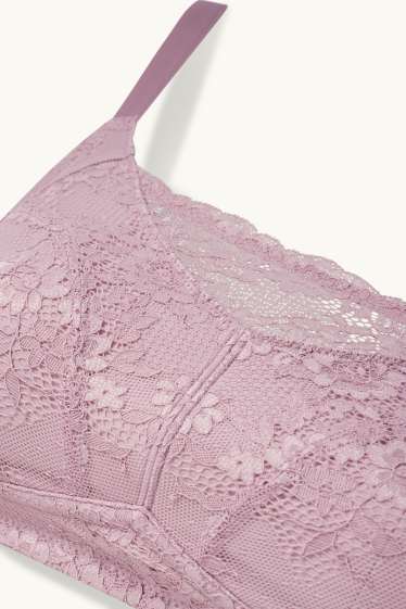 Femei - Sutien post-mastectomie fără armătură - violet deschis