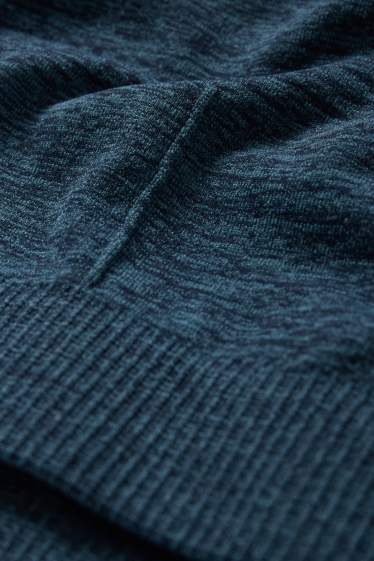 Women - Cropped technical T-shirt – UV protection - dark blue