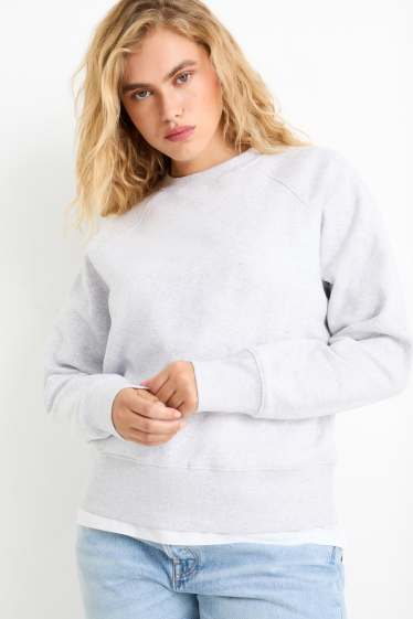 Donna - Felpa basic - grigio chiaro