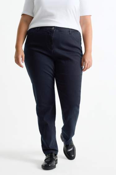 Dámské - Slim jeans - mid waist  - tmavomodrá