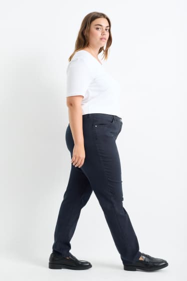 Dámské - Slim jeans - mid waist  - tmavomodrá