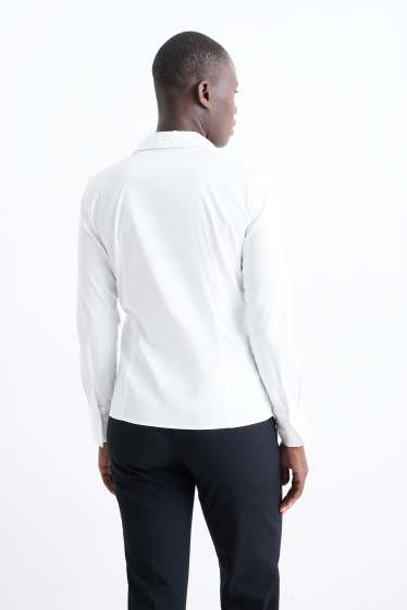 Damen - Business-Bluse - weiss