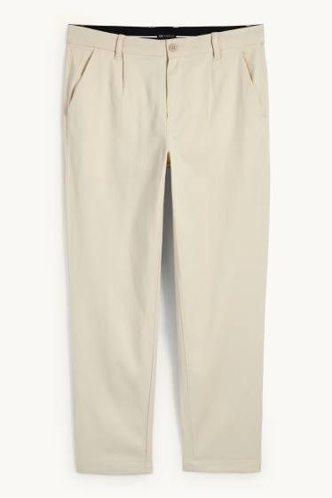 Hommes - Chino - tapered fit - beige clair