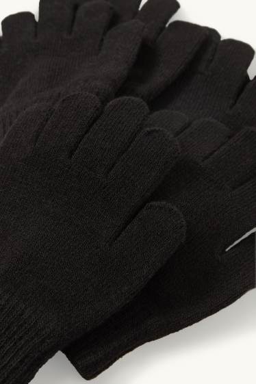 Children Boys - Multipack of 3 - knitted gloves - black