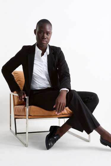 Femmes - Blazer de bureau - cintré - Mix & Match - noir