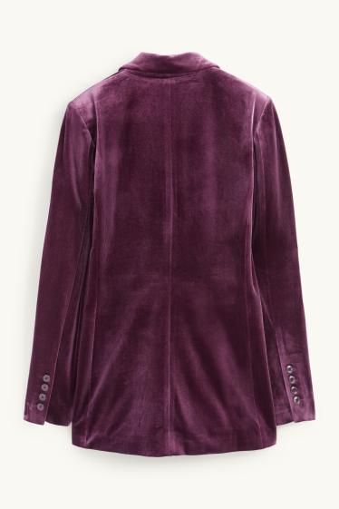 Dona - Blazer llarg de vellut - regular fit - lila