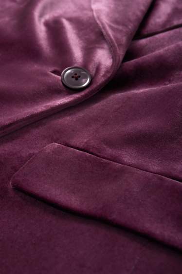 Dona - Blazer llarg de vellut - regular fit - lila