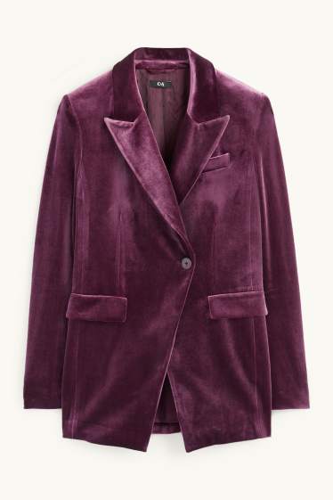 Dona - Blazer llarg de vellut - regular fit - lila