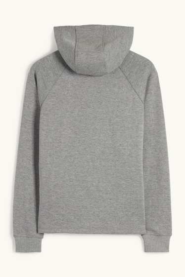 Damen - Funktions-Sweatjacke mit Kapuze - grau