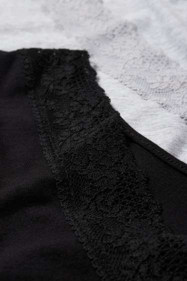 Dona - Paquet de 2 - samarreta interior - gris/negre