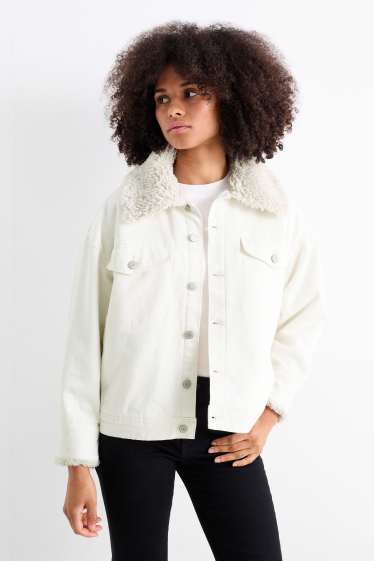 Femmes - Veste en jean - blanc crème