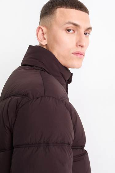 Bărbați - Geacă matlasată - maro închis