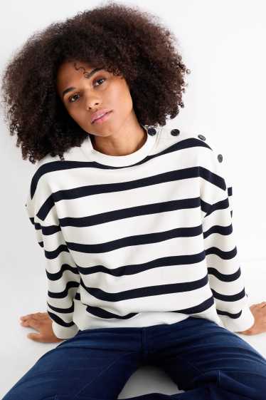 Dona - Dessuadora - de ratlles - blau/blanc