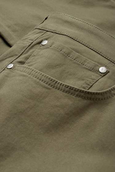 Hommes - Pantalon chaud - regular fit - vert foncé