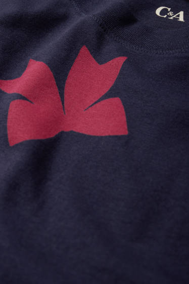 Damen - Pyjama - gemustert - dunkelblau