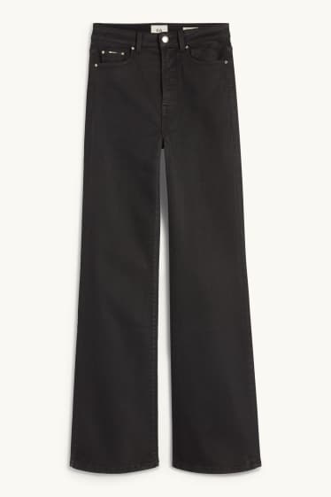Dona - Flared jeans - high waist - texà gris fosc