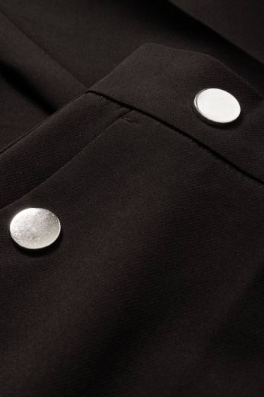 Dona - Pantalons de tela - high waist - tapered fit - negre