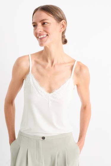 Dona - Samarreta sense mànigues - blanc trencat