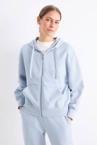 Women - Basic hoodie - light blue