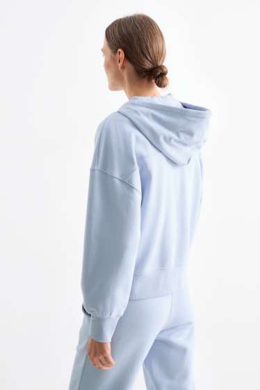 Women - Basic hoodie - light blue
