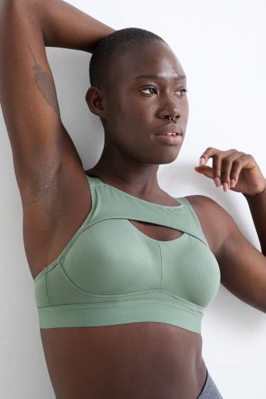 Donna - Reggiseno sportivo - 4 Way Stretch - verde