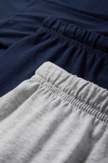 Enfants garçons - Lot de 2 - bas de pyjama - gris clair / bleu foncé