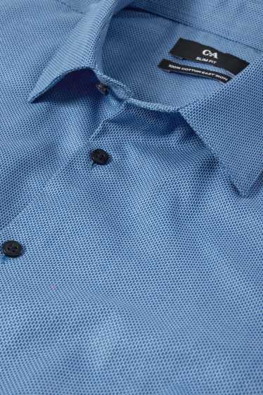 Home - Camisa formal - slim fit - Kent - fàcil de planxar - estampada - blau