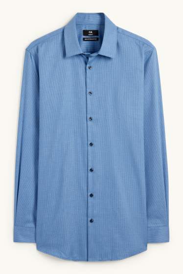 Home - Camisa formal - slim fit - Kent - fàcil de planxar - estampada - blau