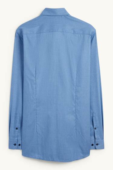 Home - Camisa formal - slim fit - Kent - fàcil de planxar - estampada - blau