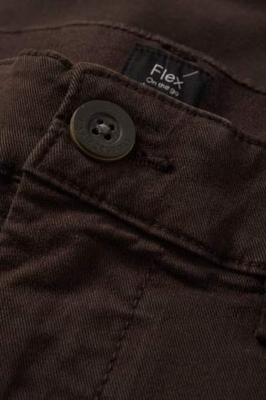 Hommes - Chino - slim fit - Flex - marron foncé