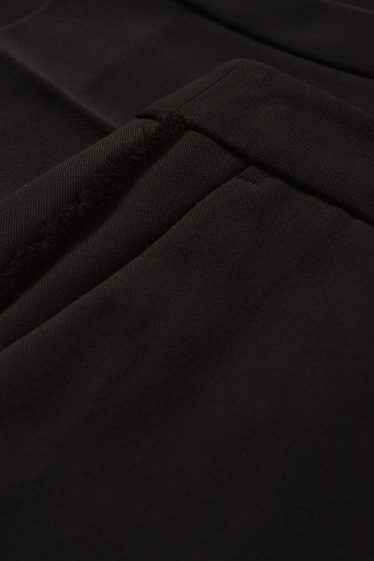 Dámské - Business kalhoty - mid waist - straight fit - černá