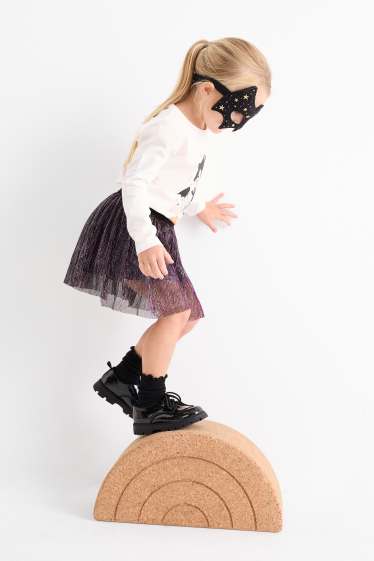 Kinder Mädchen - Halloween - Rock - glänzend - lila