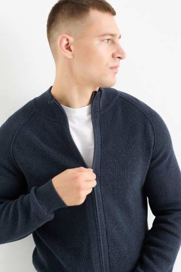 Herren - Strickjacke - dunkelblau